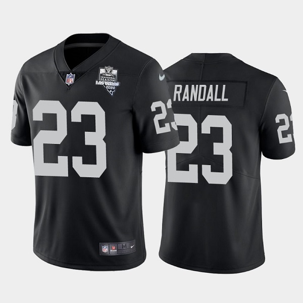 Men's Las Vegas Raiders #23 Damarious Randall Black NFL 2020 Inaugural Season Vapor Limited Stitched Jersey